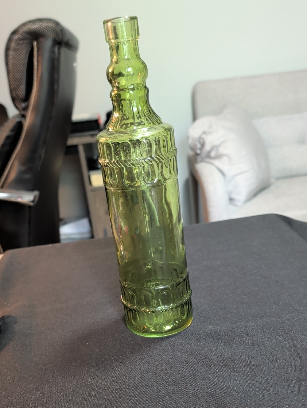 Green Decorative Glass Bottle